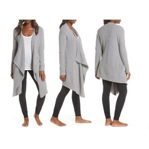 NEW Ugg Womens Phoebe Wrap Open Front Cardigan Gray Sweater Soft Size Small
